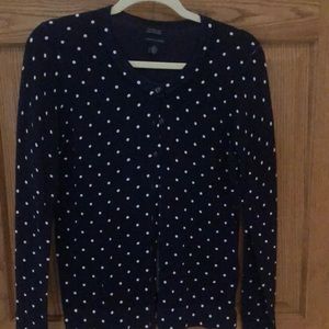 Tommy Hilfiger navy sweater with white polka dots